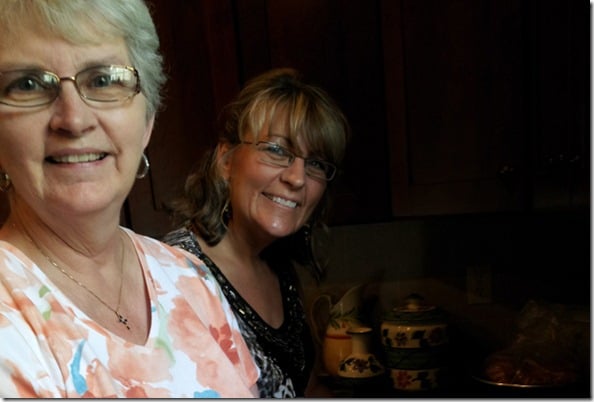 Mom and Janet Cooking Dinner