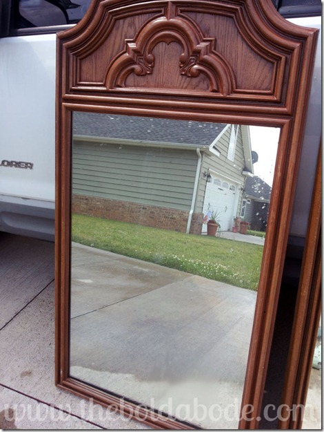 Curvy Brown Mirror