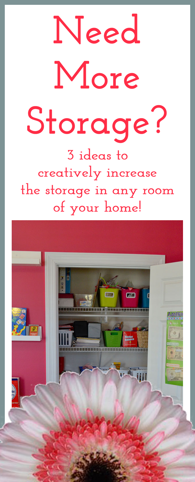 3 Creative Storage Solutions, baby!