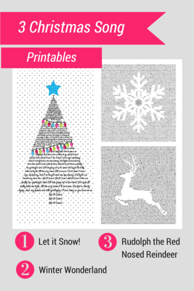 Christmas Printables and a Song in my Heart