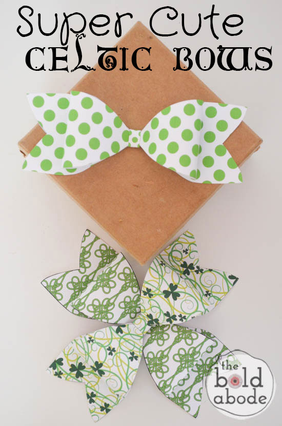Super Cute Celtic Bow Printable! Wrap some chocolate gold coins up and top them off with this Super Cute Celtic Bow!