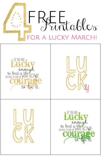 Free Lucky Printables: Lucky Me. Lucky You.