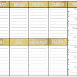 Menu and grocery list planner in Gold
