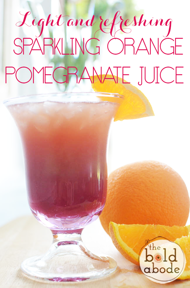 This Sparkling Orange Pomegranate Juice is so refreshing and such a great alternative to soda!  It's super easy to make, too.