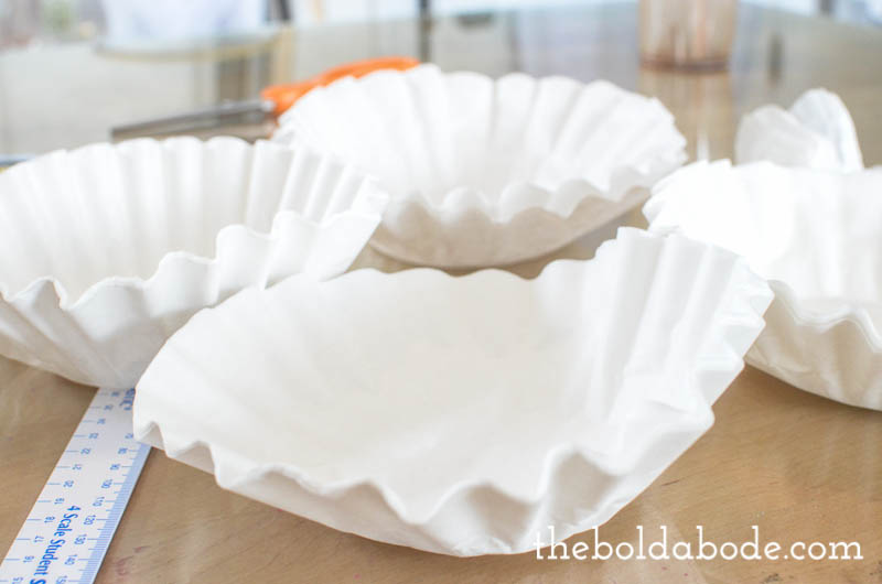 DIY American Flag made from Dip Dyed Coffee Filter Flowers 