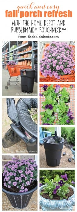 Quick and Easy Fall Porch Refresh with The Home Depot and Rubbermaid® Roughneck™