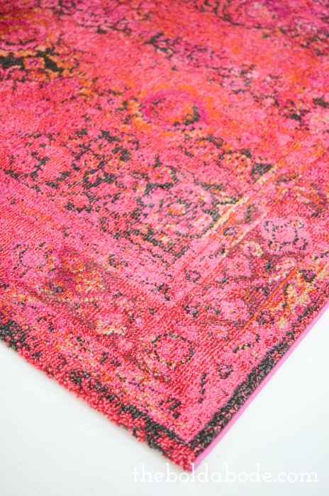 Office Update with a New White Floor and the most gorgeous pink rug ever!