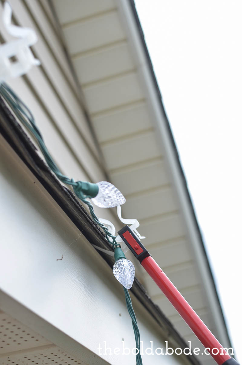 hang lights without a ladder8 The Bold Abode