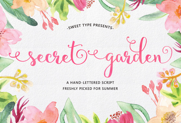 Secret Garden Script - A Hand Lettered Script Freshly Picked for Summer