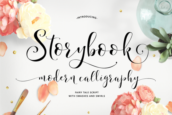 Storybook Calligraphy Script- Fairy Tale Script with Swashes and Swirls
