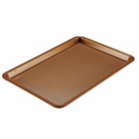 Ayesha Bakeware Nonstick Cookie Pan, Baking Sheet, 11-Inch x 17-Inch, Copper
