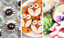 Spider cookies, owl cookies, monster cookies