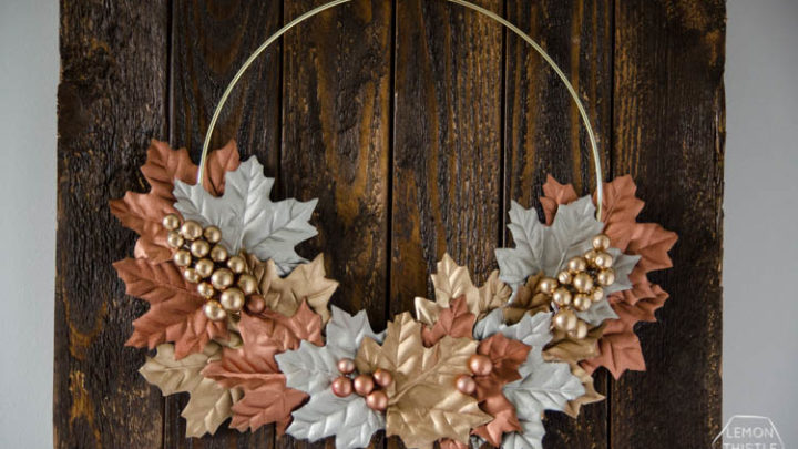 Image for DIY Simple Metallic Autumn Wreath - Lemon Thistle