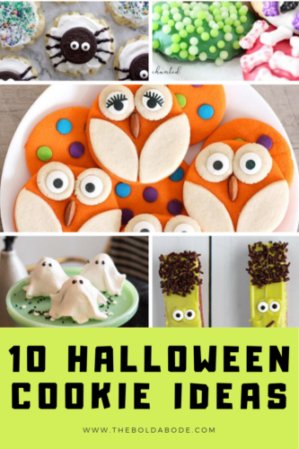 halloween cookies collage