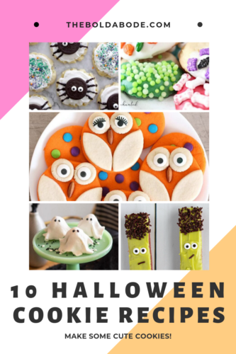 halloween cookies collage