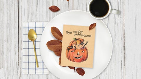 Image for Free Halloween Printable | Vintage Inspired Card