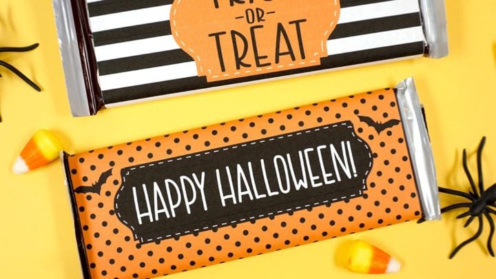 Image for Free Printable Halloween Candy Bar Wrappers