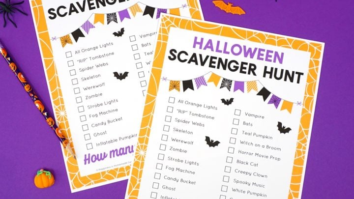 Image for Free Printable Halloween Scavenger Hunt