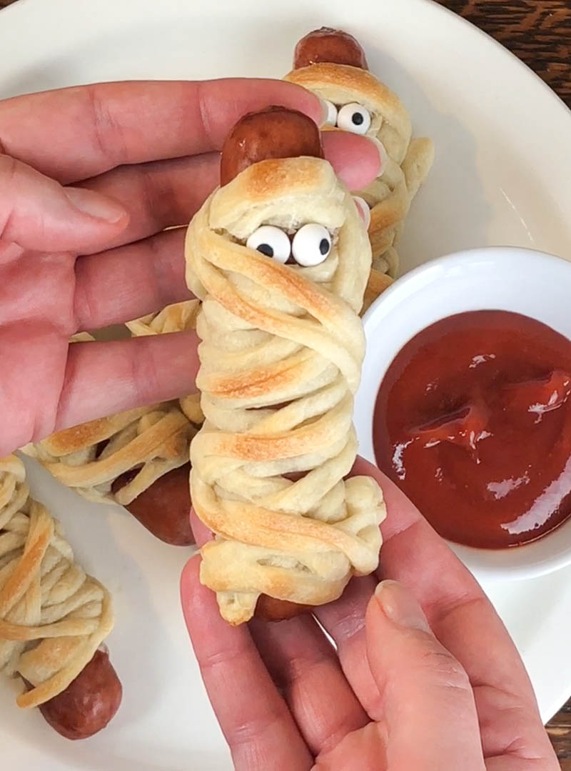 Halloween Sausage Mummy Recipe The Bold Abode
