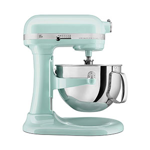 mint green kitchen aid mixer
