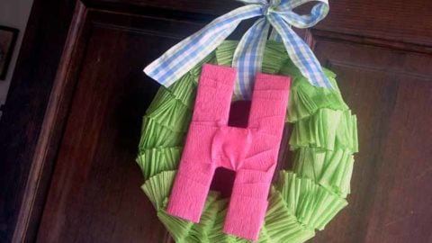 Image for Crepe Paper Wreath for Spring Decor
