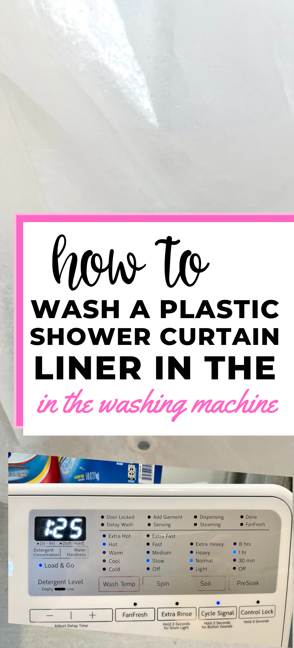 How to Wash a Plastic Shower Curtain Liner in the Washing Machine