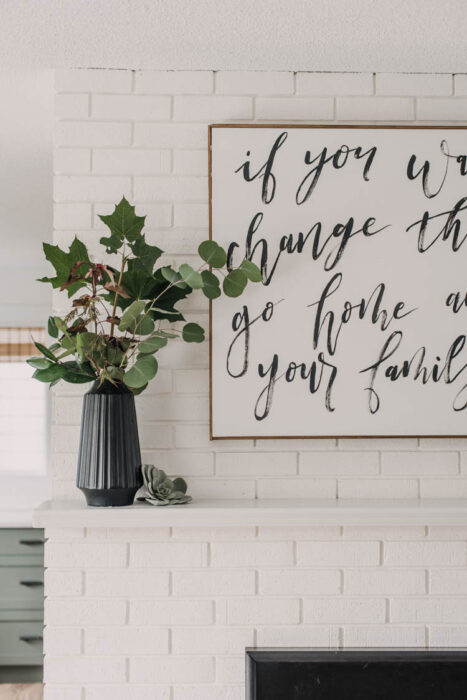 simple fall mantel