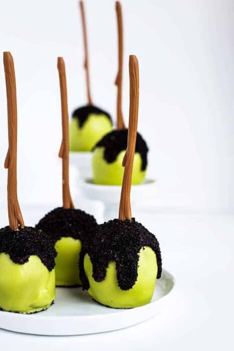 poison apple cake pops