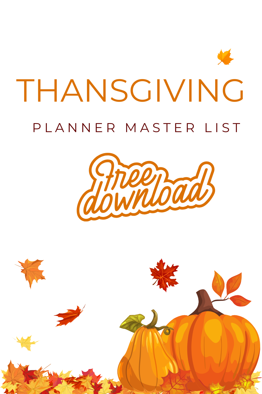 Thanksgiving Checklist Planner Free Printable