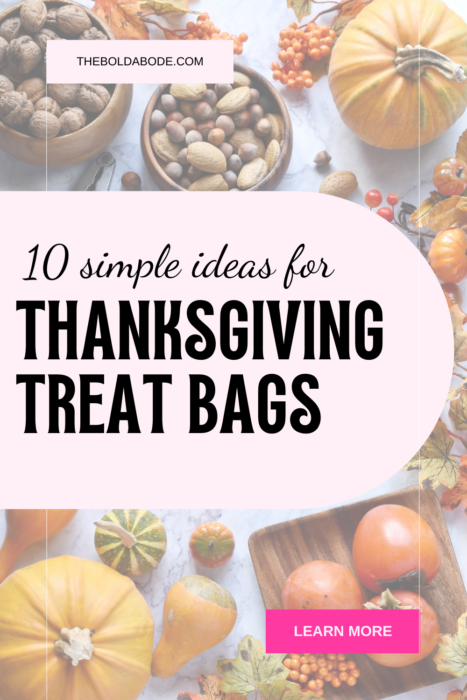 Pumpkins and gourds for Thanksgiving treat bags