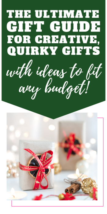 pinterest pin for the ultimate gift guide for creative and quirky gifts