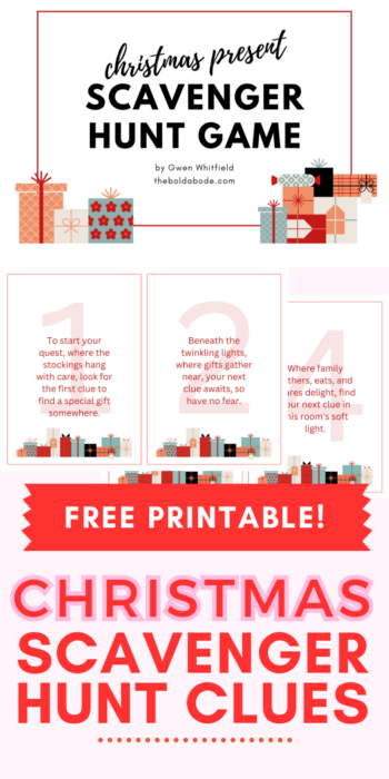 CHRISTMAS SCAVENGER HUNT GAME PINS