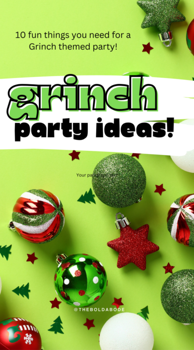 grinch party ideas pin for pinterest