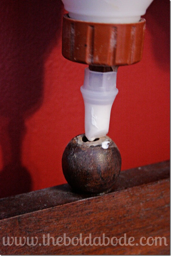 glue post of bed