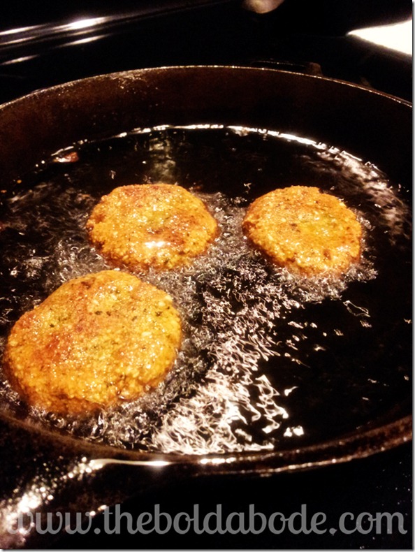 Pan Frying Falafels