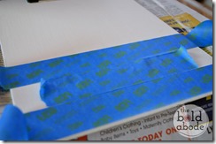 Tape off three strips