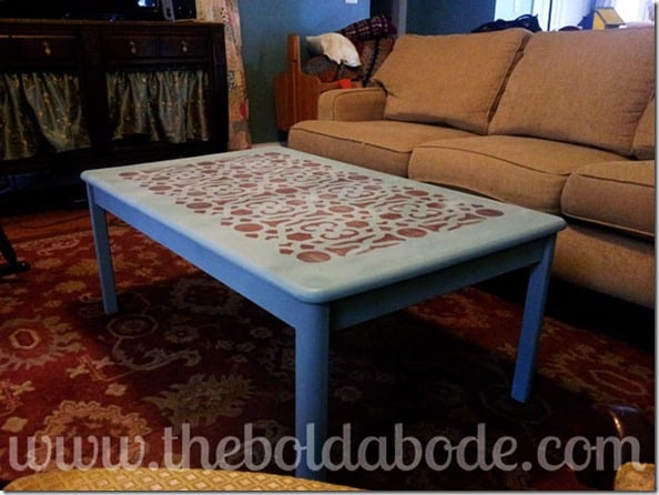 Stenciled Coffee Table