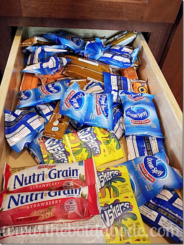 Healthy Snacks Kids! Two snack drawer solution - The Bold Abode