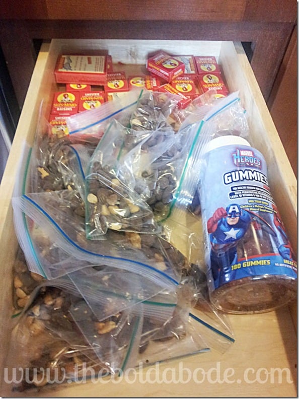 One drawer for healthy snacks