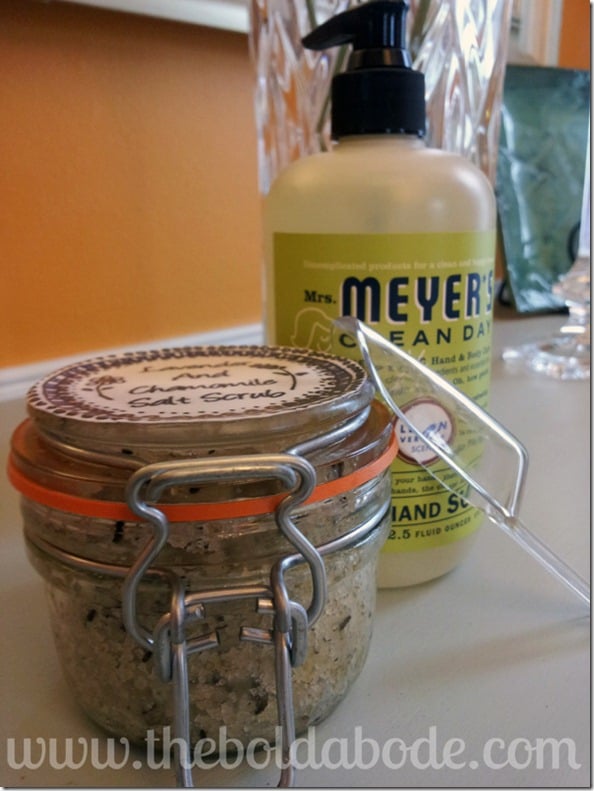 Lavender and Chamomile Salt Scrub and Soap