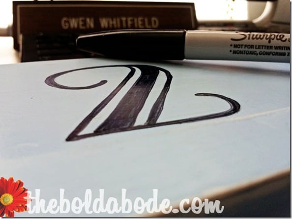 Trace over the transfer with a Sharpie